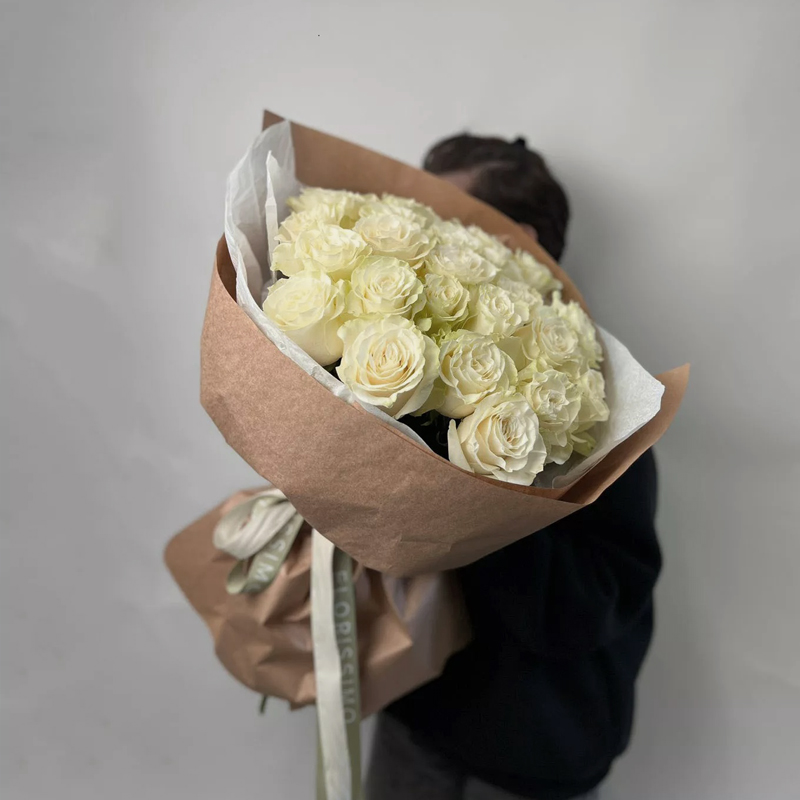 爱的最高点/19支白玫瑰花束