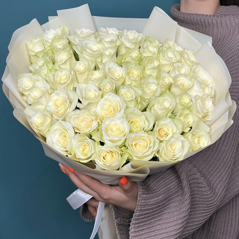 51支白玫瑰花束 沙特 阿联酋 以色列 约旦 黎巴嫩 埃及 阿曼送花